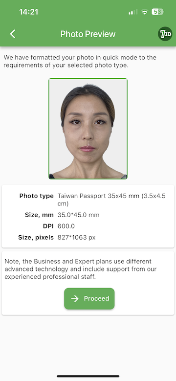 7ID App: Take a photo for your Taiwan passport with phone