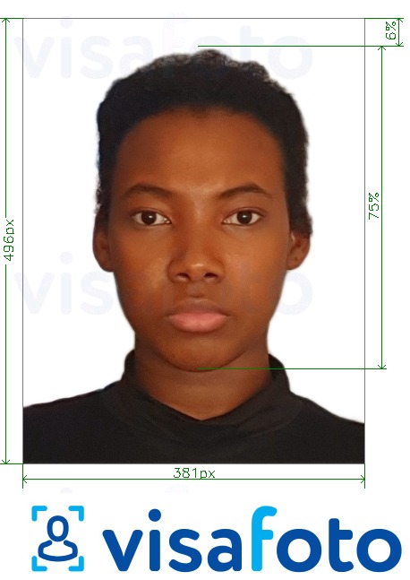 Παράδειγμα φωτογραφίας για Αγκόλα βίζα σε απευθείας σύνδεση 381x496 εικονοστοιχεία με ακριβείς προδιαγραφές μεγέθους